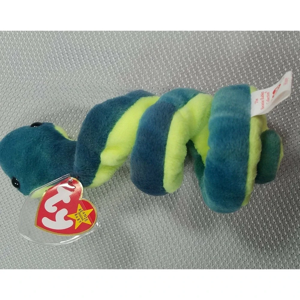 Ty Beanie Babies Baby / Hissy The Snake 1997 /Great Condition w/Tags PVC Pellets